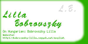 lilla bobrovszky business card